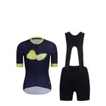 RIVANELLE Cyklistický krátky dres a krátke nohavice - FRUIT LADY - čierna/modrá RIVANELLE Cyklistický krátky dres a krátke nohavice - FRUIT LADY - čierna/modrá