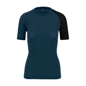 KARPOS Cyklistické tričko s krátkym rukávom - DINAMICO MERINO 130 W - modrá/čierna KARPOS Cyklistické tričko s krátkym rukávom - DINAMICO MERINO 130 W - modrá/čierna