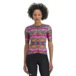 Dámsky cyklistický dres s krátkym rukávom SPORTFUL Glitch w bomber jersey, multicolor pink Dámsky cyklistický dres s krátkym rukávom SPORTFUL Glitch w bomber jersey, multicolor pink