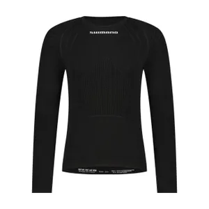 SHIMANO Cyklistické tričko s dlhým rukávom - VERTEX LONG - čierna SHIMANO Cyklistické tričko s dlhým rukávom - VERTEX LONG - čierna