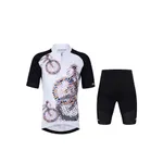 HOLOKOLO Cyklistický krátky dres a krátke nohavice - RIDERS KIDS - viacfarebná/biela/čierna HOLOKOLO Cyklistický krátky dres a krátke nohavice - RIDERS KIDS - viacfarebná/biela/čierna