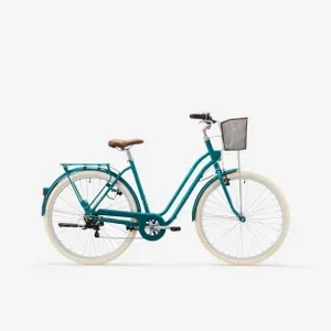 Športy > Cyklistika > Bicykle > Mestské bicykle > Klasické mestské bicykle - Mestský bicykel Elops 520 s nízkym rámom zelený Športy > Cyklistika > Bicykle > Mestské bicykle > Klasické mestské bicykle - Mestský bicykel Elops 520 s nízkym rámom zelený