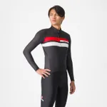 CASTELLI Cyklistický dres s dlhým rukávom zimný - LINEARE - čierna CASTELLI Cyklistický dres s dlhým rukávom zimný - LINEARE - čierna