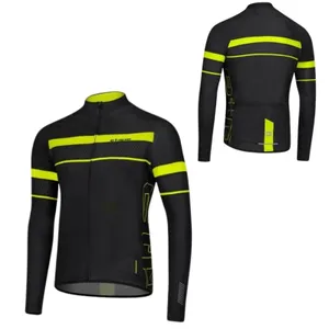 Pánsky cyklistický dres s dlhým rukávom Etape Comfort 2.0 čierna/žltá fluo - 3XL Pánsky cyklistický dres s dlhým rukávom Etape Comfort 2.0 čierna/žltá fluo - 3XL