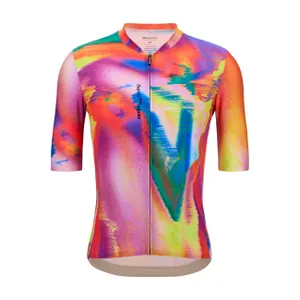 SANTINI Cyklistický dres s krátkym rukávom - UNICO - červená/žltá/oranžová SANTINI Cyklistický dres s krátkym rukávom - UNICO - červená/žltá/oranžová