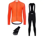 HOLOKOLO Cyklistický zimný dres a nohavice - PERFORMANCE WINTER - čierna/oranžová HOLOKOLO Cyklistický zimný dres a nohavice - PERFORMANCE WINTER - čierna/oranžová