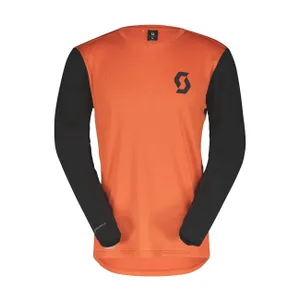 SCOTT Cyklistický dres s dlhým rukávom letný - TRAIL VERTIC LS - čierna/oranžová SCOTT Cyklistický dres s dlhým rukávom letný - TRAIL VERTIC LS - čierna/oranžová