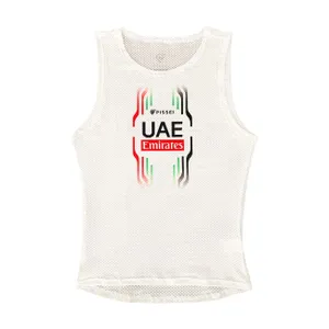 PISSEI Cyklistické tričko bez rukávov - UAE TEAM EMIRATES 2024 - biela PISSEI Cyklistické tričko bez rukávov - UAE TEAM EMIRATES 2024 - biela