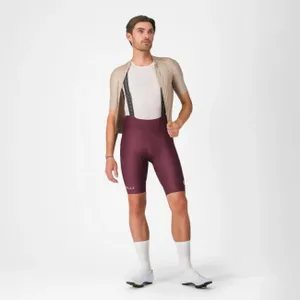 CASTELLI Cyklistické nohavice krátke s trakmi - ESPRESSO 2 - bordová CASTELLI Cyklistické nohavice krátke s trakmi - ESPRESSO 2 - bordová