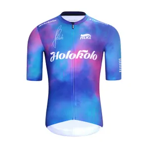 HOLOKOLO Cyklistický dres s krátkym rukávom - TEAM SPIRIT - modrá/viacfarebná HOLOKOLO Cyklistický dres s krátkym rukávom - TEAM SPIRIT - modrá/viacfarebná