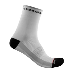 CASTELLI Cyklistické ponožky klasické - ROSSO CORSA 11 LADY - čierna/biela CASTELLI Cyklistické ponožky klasické - ROSSO CORSA 11 LADY - čierna/biela