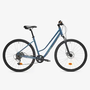 Trekingový bicykel - Trekingový bicykel 500 nízky rám modrý Trekingový bicykel - Trekingový bicykel 500 nízky rám modrý