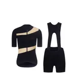 RIVANELLE Cyklistický krátky dres a krátke nohavice - GLAMOR - čierna/béžová RIVANELLE Cyklistický krátky dres a krátke nohavice - GLAMOR - čierna/béžová