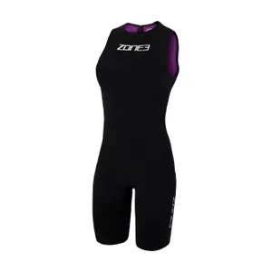 ZONE3 Cyklistická kombinéza - STEAMLINE - čierna/fialová ZONE3 Cyklistická kombinéza - STEAMLINE - čierna/fialová