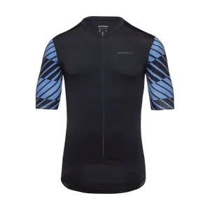 GORE Cyklistický dres s krátkym rukávom - SWIFTRIDE OPTICAL - čierna/modrá GORE Cyklistický dres s krátkym rukávom - SWIFTRIDE OPTICAL - čierna/modrá