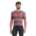 Pánsky cyklistický dres s krátkym rukávom SPORTFUL Glitch bomber jersey, multicolor pink Pánsky cyklistický dres s krátkym rukávom SPORTFUL Glitch bomber jersey, multicolor pink