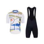 HOLOKOLO Cyklistický krátky dres a krátke nohavice - HORIZON ELITE - čierna/biela/viacfarebná HOLOKOLO Cyklistický krátky dres a krátke nohavice - HORIZON ELITE - čierna/biela/viacfarebná