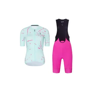 RIVANELLE Cyklistický krátky dres a krátke nohavice - PASSION - modrá/ružová RIVANELLE Cyklistický krátky dres a krátke nohavice - PASSION - modrá/ružová