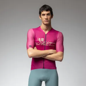 ALÉ Cyklistický dres s krátkym rukávom - PR-E MEGABYTE 2.0 - bordová ALÉ Cyklistický dres s krátkym rukávom - PR-E MEGABYTE 2.0 - bordová