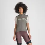 SPORTFUL Cyklistický dres s krátkym rukávom - SUPERGIARA LOGO W - šedá/ružová SPORTFUL Cyklistický dres s krátkym rukávom - SUPERGIARA LOGO W - šedá/ružová