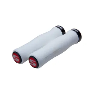 SRAM gripy - LOCKING GRIPS 129 mm - šedá/červená SRAM gripy - LOCKING GRIPS 129 mm - šedá/červená