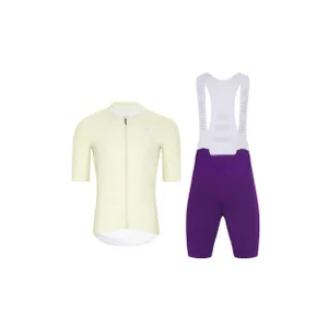 HOLOKOLO Cyklistický krátky dres a krátke nohavice - ELEVATE - fialová/ivory HOLOKOLO Cyklistický krátky dres a krátke nohavice - ELEVATE - fialová/ivory