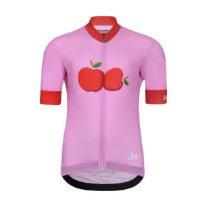 HOLOKOLO Cyklistický dres s krátkym rukávom - FRUIT - ružová/červená HOLOKOLO Cyklistický dres s krátkym rukávom - FRUIT - ružová/červená