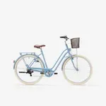Mestský bicykel - Mestský bicykel Elops 520 so zníženým rámom džínovo modrý Mestský bicykel - Mestský bicykel Elops 520 so zníženým rámom džínovo modrý