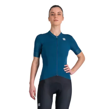 Dámsky cyklistický dres s krátkym rukávom SPORTFUL Monocrom w jersey, blue sea Dámsky cyklistický dres s krátkym rukávom SPORTFUL Monocrom w jersey, blue sea