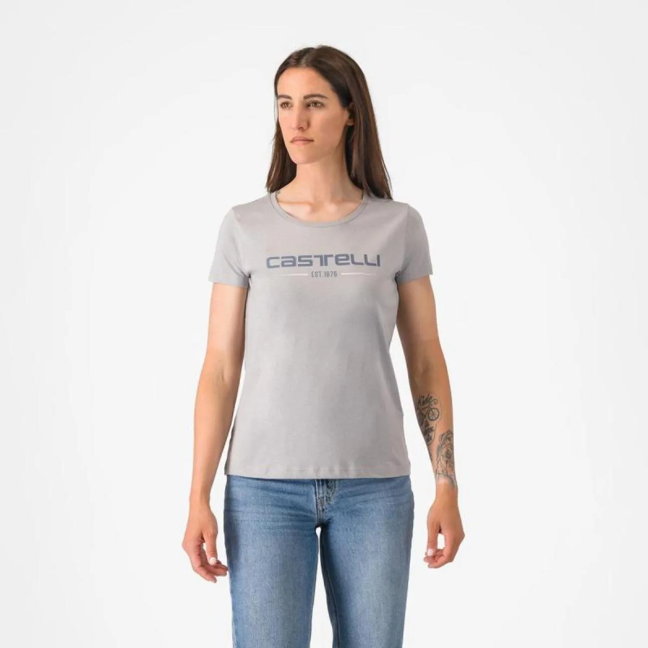 CASTELLI Cyklistické tričko s krátkym rukávom - CASTELLI ´76 - šedá CASTELLI Cyklistické tričko s krátkym rukávom - CASTELLI ´76 - šedá