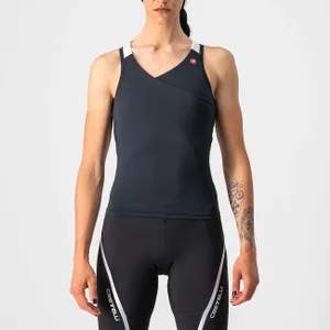 CASTELLI Cyklistický dres bez rukávov - SOLARIS LADY - čierna/biela CASTELLI Cyklistický dres bez rukávov - SOLARIS LADY - čierna/biela