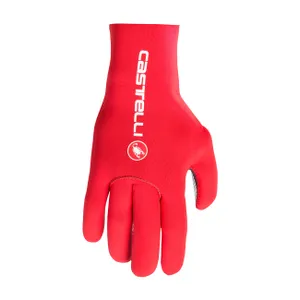 CASTELLI Cyklistické rukavice dlhoprsté - DILUVIO C - červená CASTELLI Cyklistické rukavice dlhoprsté - DILUVIO C - červená