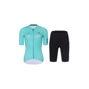 RIVANELLE Cyklistický krátky dres a krátke nohavice - VICTORIOUS ELITE - tyrkysová/čierna RIVANELLE Cyklistický krátky dres a krátke nohavice - VICTORIOUS ELITE - tyrkysová/čierna