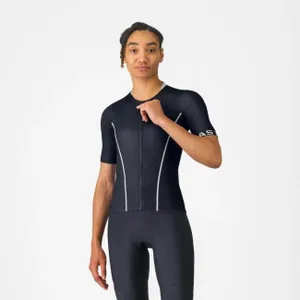 CASTELLI Cyklistický dres s krátkym rukávom - ANIMA FLOW - čierna CASTELLI Cyklistický dres s krátkym rukávom - ANIMA FLOW - čierna
