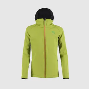 KARPOS Cyklistická vetruodolná bunda - LAVAREDO WINTER KIDS - zelená/čierna KARPOS Cyklistická vetruodolná bunda - LAVAREDO WINTER KIDS - zelená/čierna