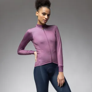 ALÉ Cyklistický dres s dlhým rukávom zimný - PR-E FOLLOW ME 2.0 LADY - fialová ALÉ Cyklistický dres s dlhým rukávom zimný - PR-E FOLLOW ME 2.0 LADY - fialová