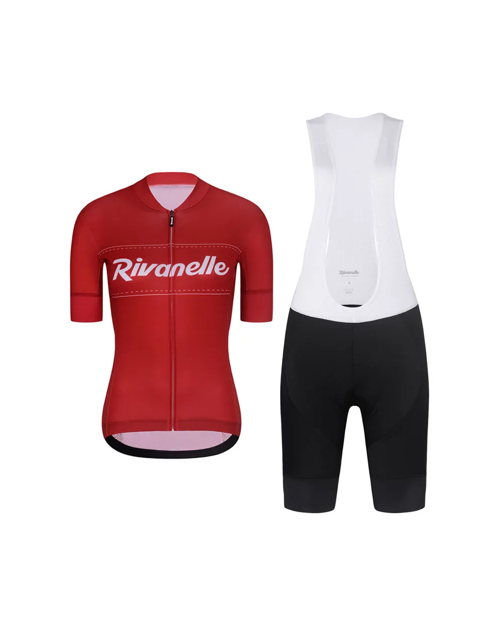 RIVANELLE Cyklistický krátky dres a krátke nohavice - GEAR UP - čierna/biela RIVANELLE Cyklistický krátky dres a krátke nohavice - GEAR UP - čierna/biela