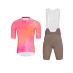 HOLOKOLO Cyklistický krátky dres a krátke nohavice - COSMA - hnedá/oranžová/ružová HOLOKOLO Cyklistický krátky dres a krátke nohavice - COSMA - hnedá/oranžová/ružová