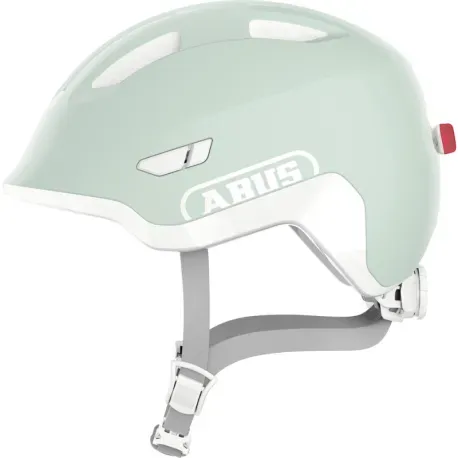Juniorská cyklistická prilba ABUS Smiley 3.0 ACE LED pure mint Juniorská cyklistická prilba ABUS Smiley 3.0 ACE LED pure mint