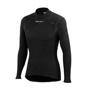 CASTELLI Cyklistické tričko s dlhým rukávom - FLANDERS WARM - čierna CASTELLI Cyklistické tričko s dlhým rukávom - FLANDERS WARM - čierna