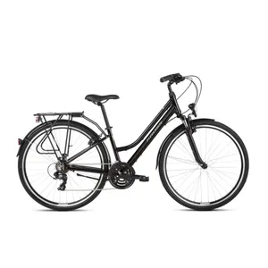 Dámsky trekingový bicykel Kross Trans 1.0 28" SR - model 2021 čierna/šedá (nová) - S (15") Dámsky trekingový bicykel Kross Trans 1.0 28" SR - model 2021 čierna/šedá (nová) - S (15")