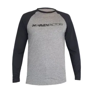 HAVEN Cyklistický dres s dlhým rukávom letný - FACTORY TRAIL - čierna/šedá HAVEN Cyklistický dres s dlhým rukávom letný - FACTORY TRAIL - čierna/šedá