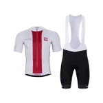 BONAVELO Cyklistický krátky dres a krátke nohavice - POLAND I. - biela/červená/čierna BONAVELO Cyklistický krátky dres a krátke nohavice - POLAND I. - biela/červená/čierna