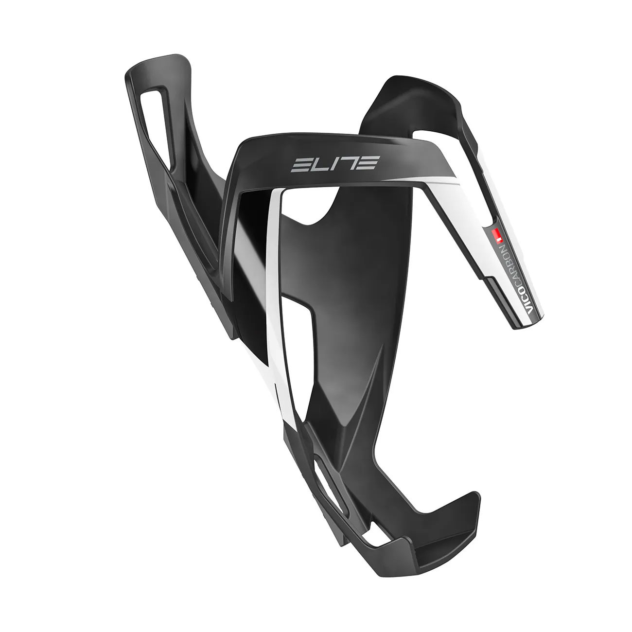 ELITE Cyklistický košík na fľašu - VICO CARBON - čierna/biela ELITE Cyklistický košík na fľašu - VICO CARBON - čierna/biela