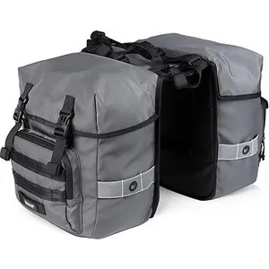 Šport a outdoor | Cyklistika | Cyklodoplnky | Tašky - Rhinowalk Dvojtaška na bicykel – RK24600 na zadný nosič sivá Šport a outdoor | Cyklistika | Cyklodoplnky | Tašky - Rhinowalk Dvojtaška na bicykel – RK24600 na zadný nosič sivá