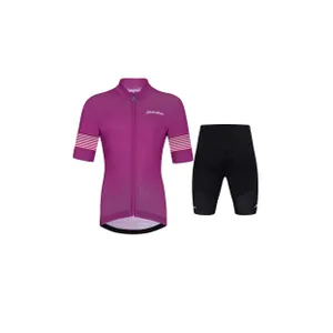 HOLOKOLO Cyklistický krátky dres a krátke nohavice - FLOW JUNIOR - fialová/čierna HOLOKOLO Cyklistický krátky dres a krátke nohavice - FLOW JUNIOR - fialová/čierna