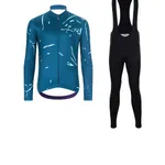 HOLOKOLO Cyklistický dlhý dres a nohavice - PASSION WINTER - čierna/modrá HOLOKOLO Cyklistický dlhý dres a nohavice - PASSION WINTER - čierna/modrá