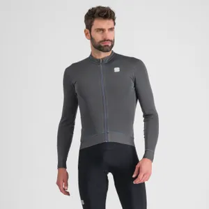 SPORTFUL Cyklistický dres s dlhým rukávom zimný - MONOCROM THERMAL - antracitová SPORTFUL Cyklistický dres s dlhým rukávom zimný - MONOCROM THERMAL - antracitová