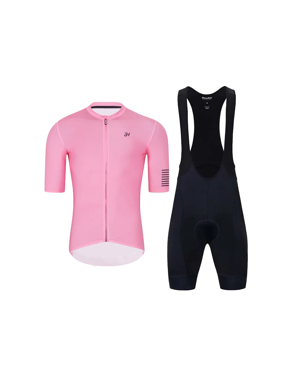 HOLOKOLO Cyklistický krátky dres a krátke nohavice - VICTORIOUS ELITE - ružová/čierna HOLOKOLO Cyklistický krátky dres a krátke nohavice - VICTORIOUS ELITE - ružová/čierna