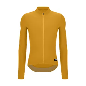 SANTINI Cyklistický dres s dlhým rukávom zimný - RTR - žltá SANTINI Cyklistický dres s dlhým rukávom zimný - RTR - žltá